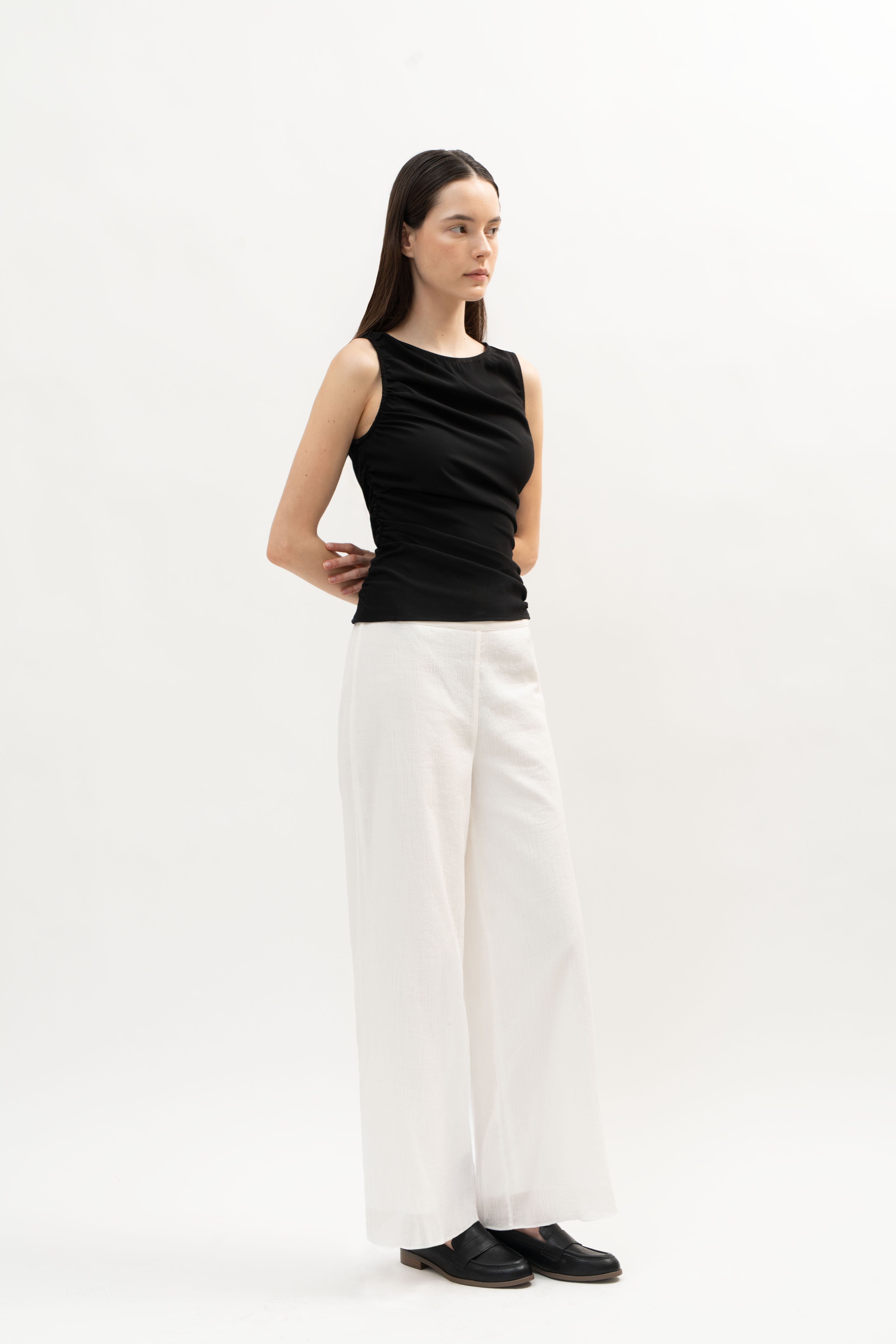 Bells Pant in White - ODNE
