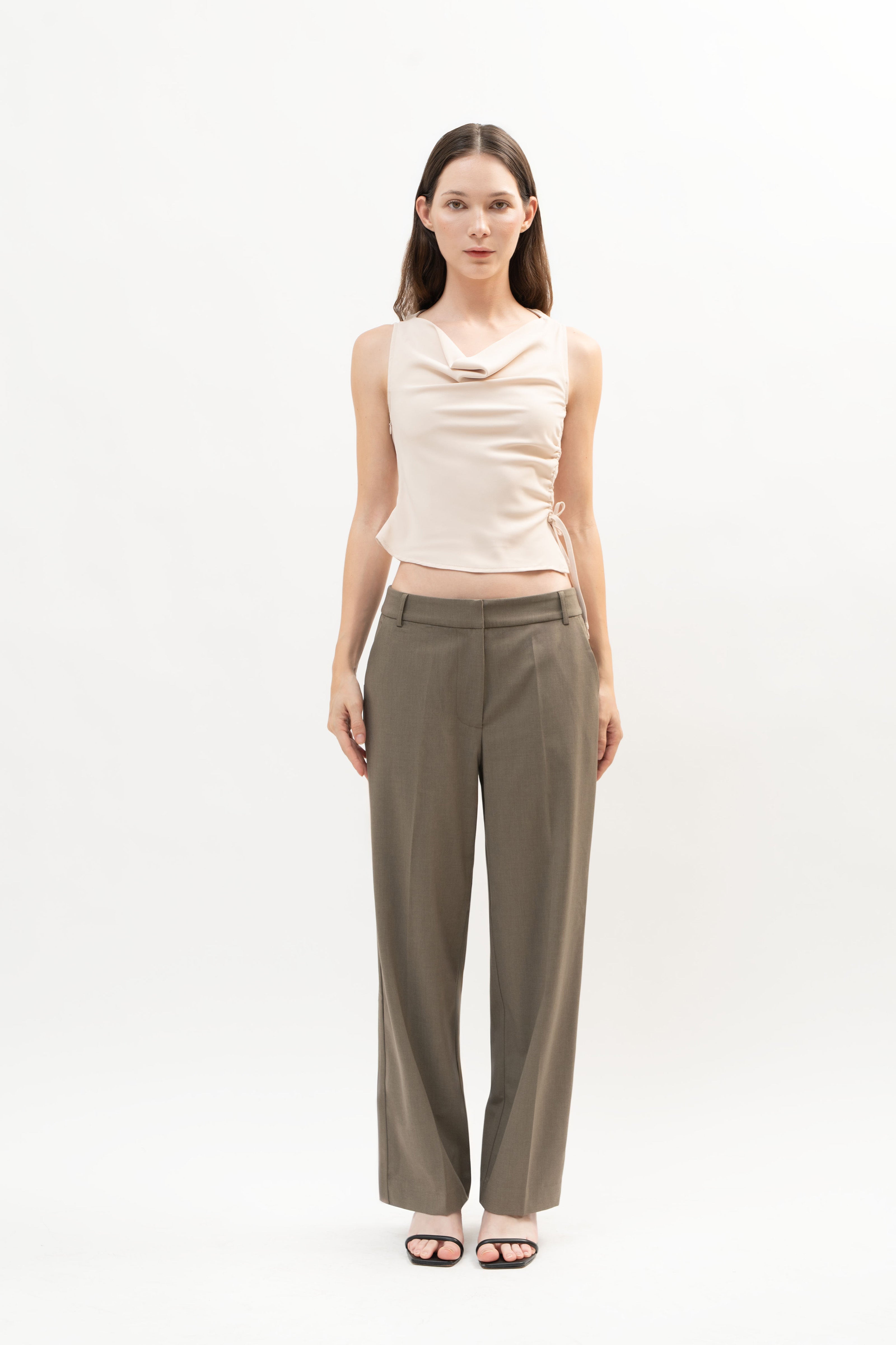 Caye Pant in Wood Brown - ODNE