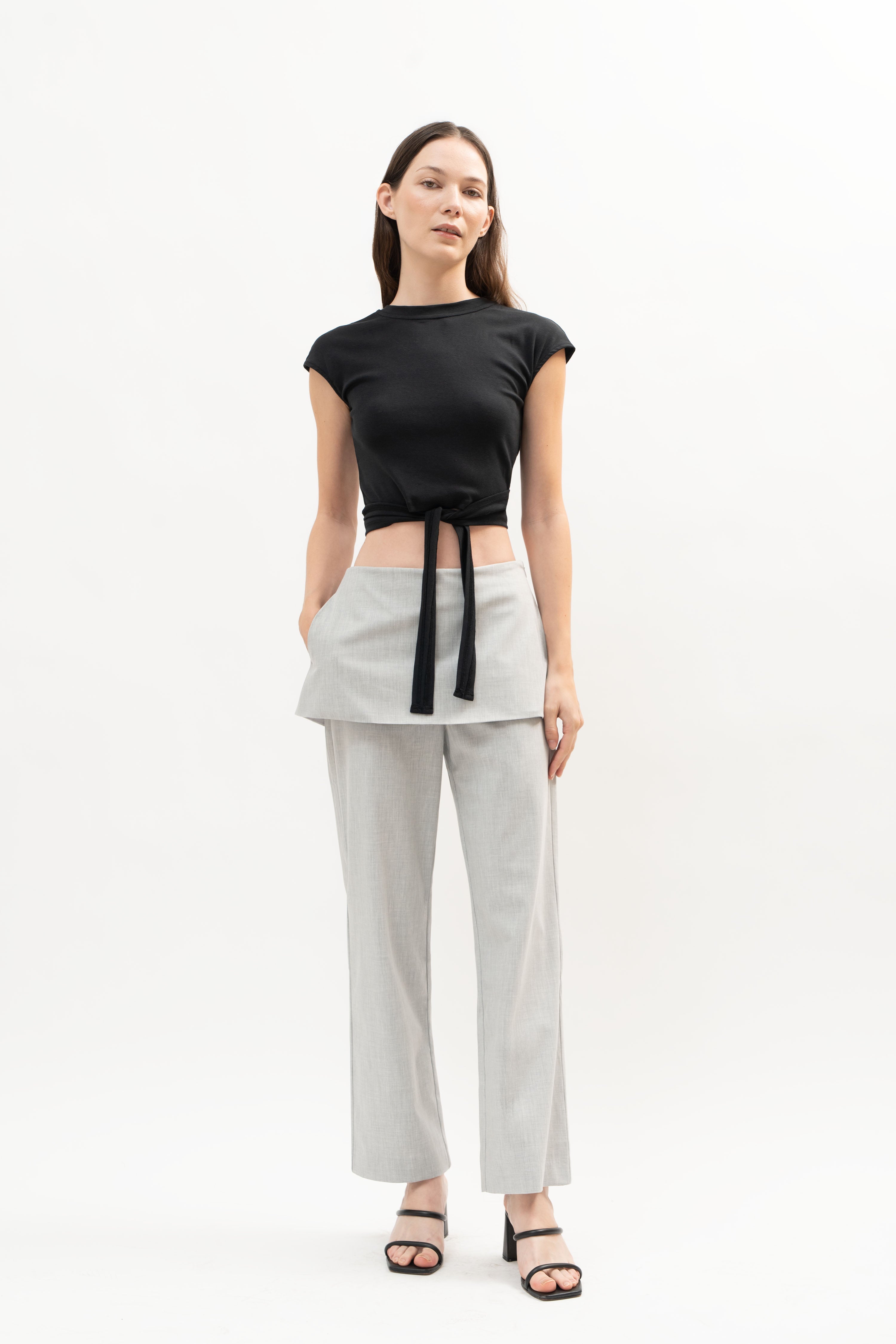Cerros Skort in Stone Gray - ODNE