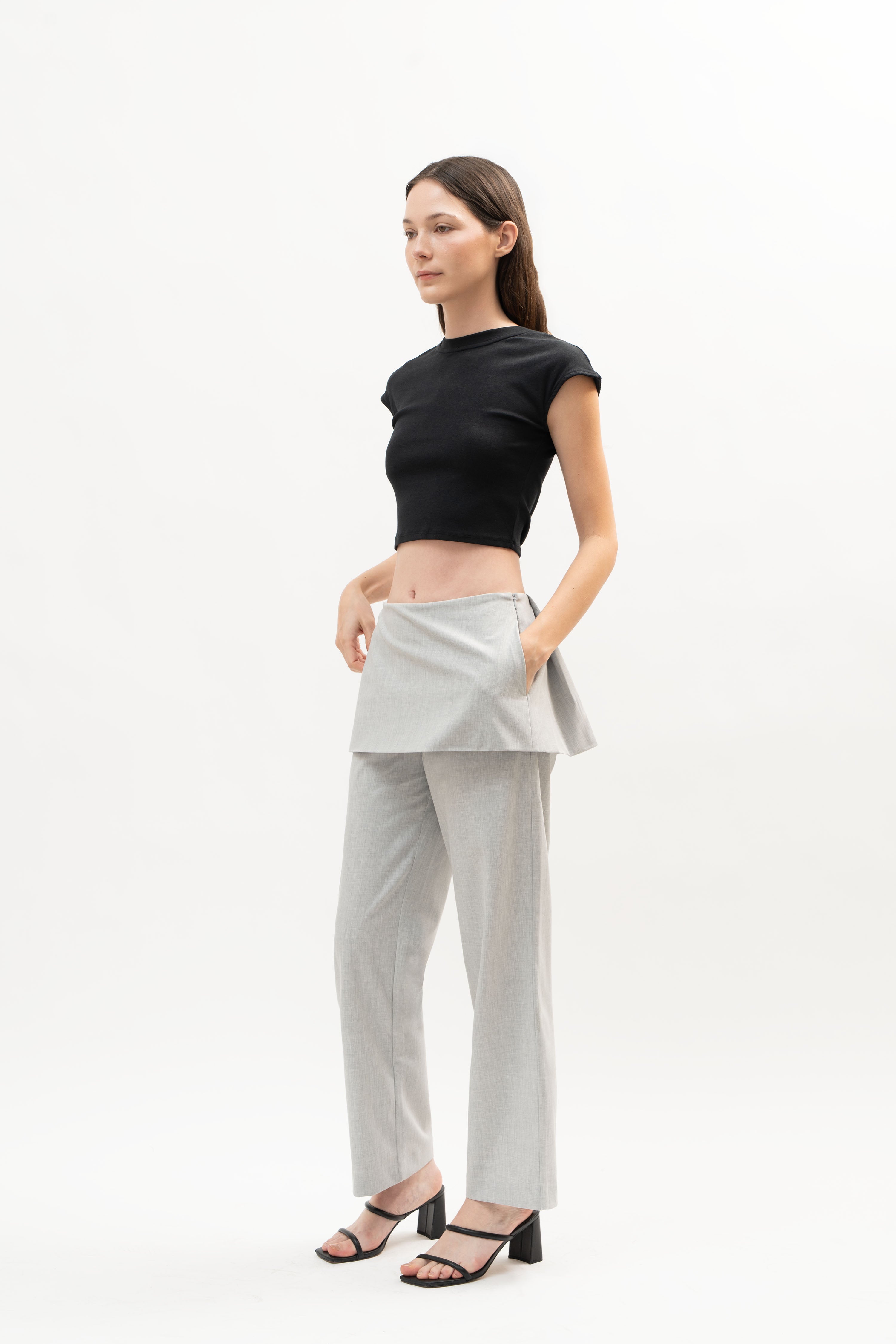 Cerros Skort in Stone Gray - ODNE