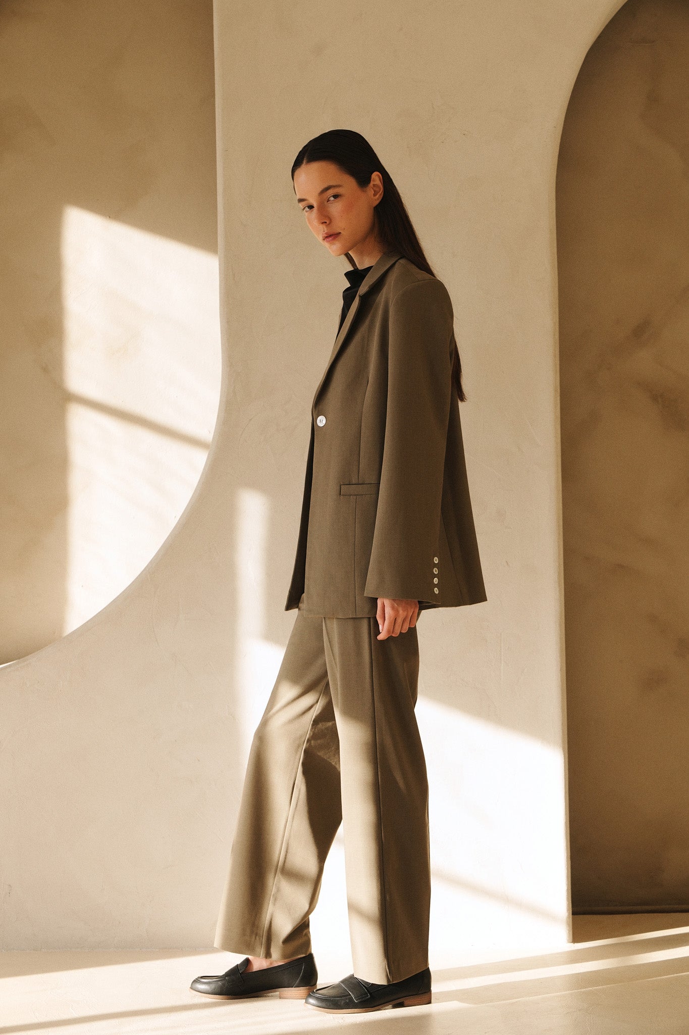 Manhattan Blazer Wood Brown