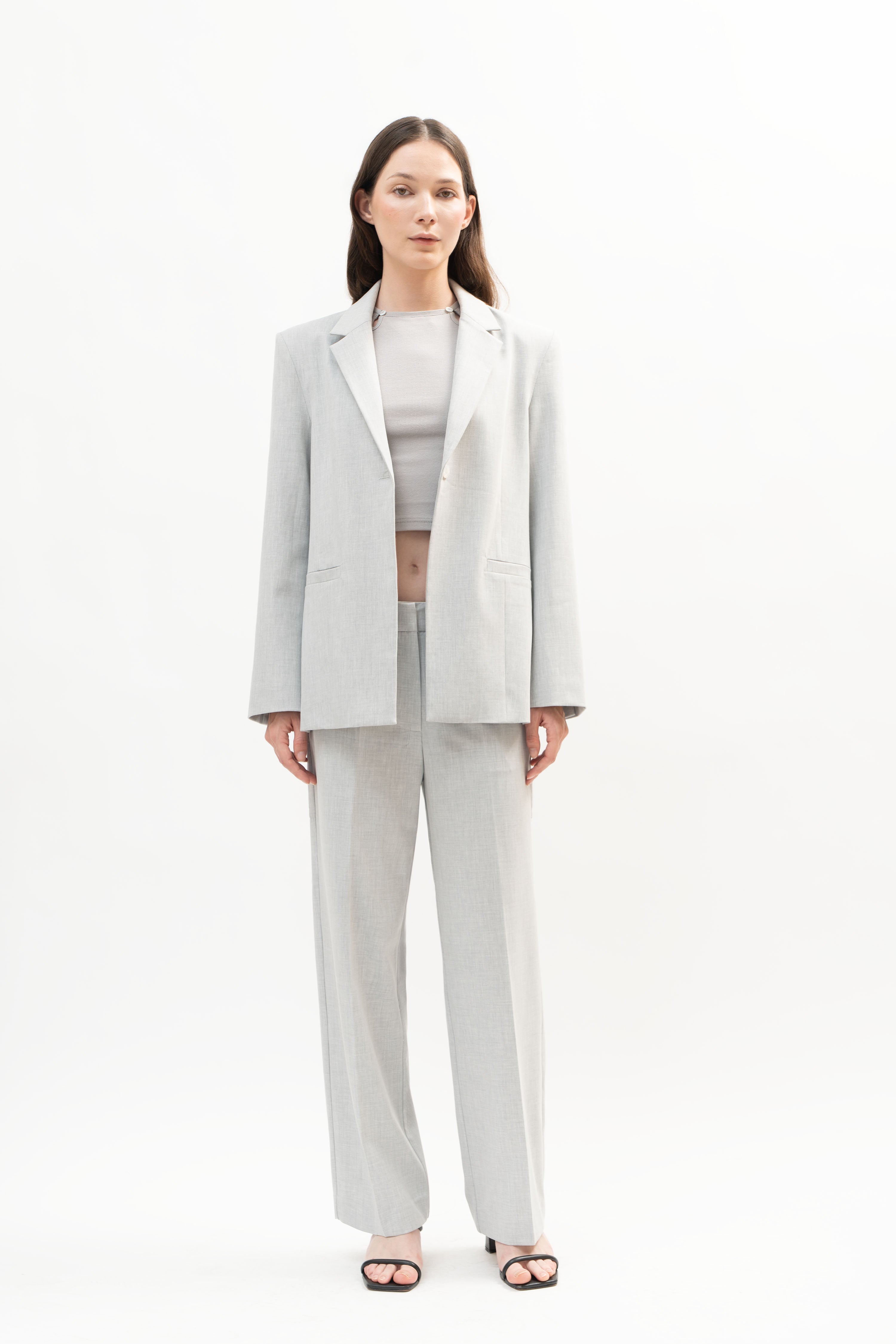 Manhattan Blazer Stone Gray