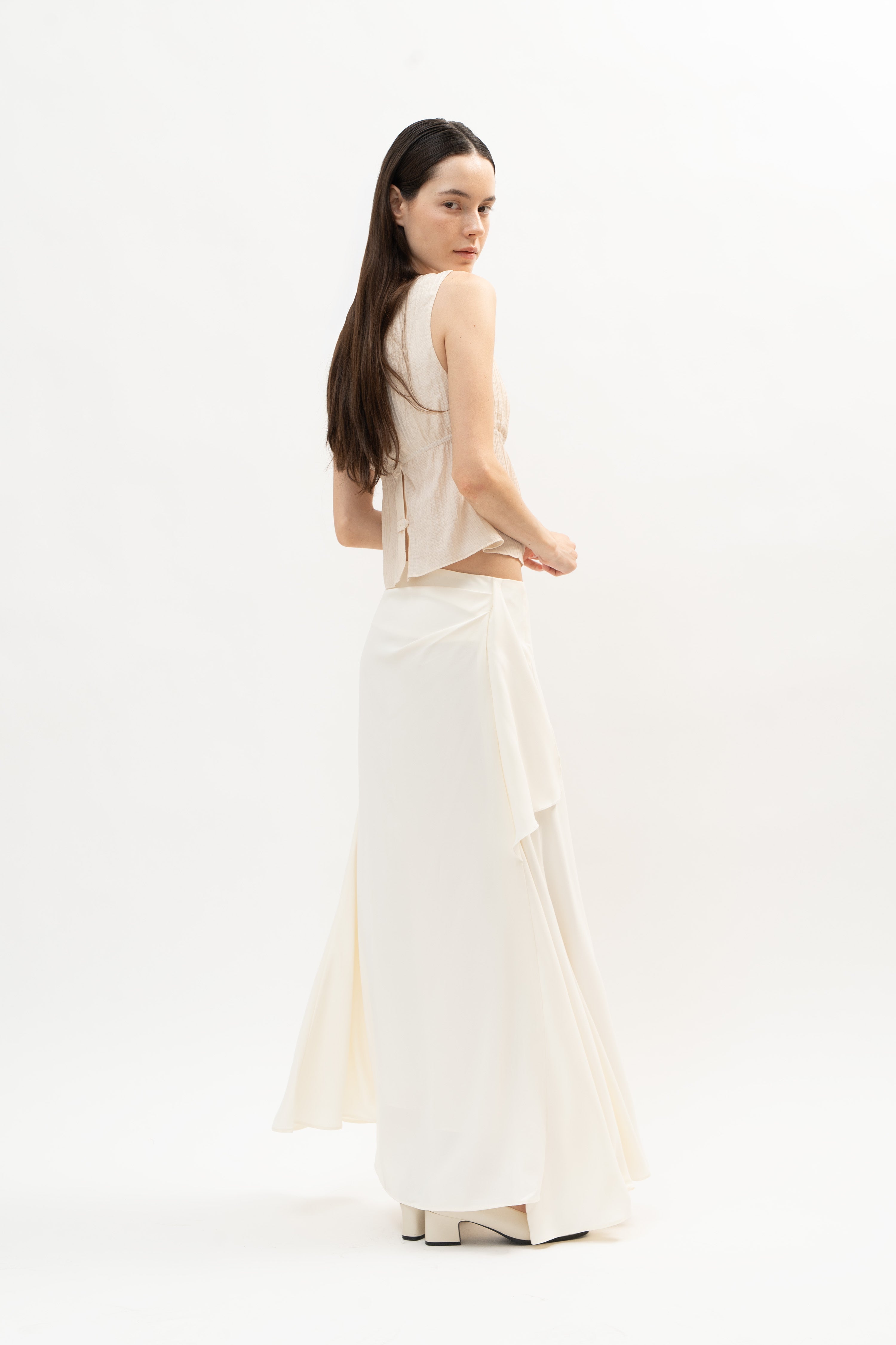 Ora Skirt in Eggshell White - ODNE
