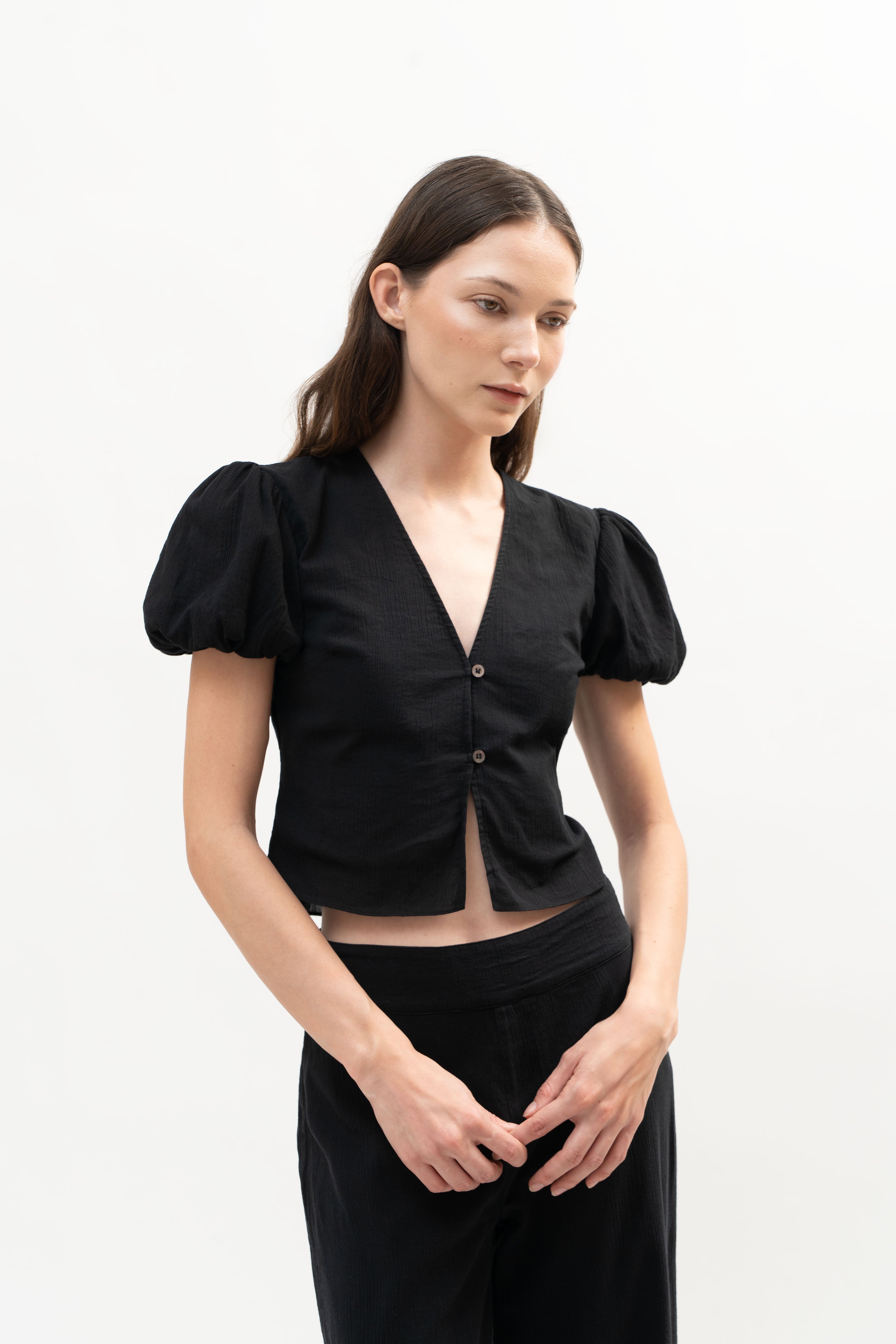 Anse Top in Black - ODNE