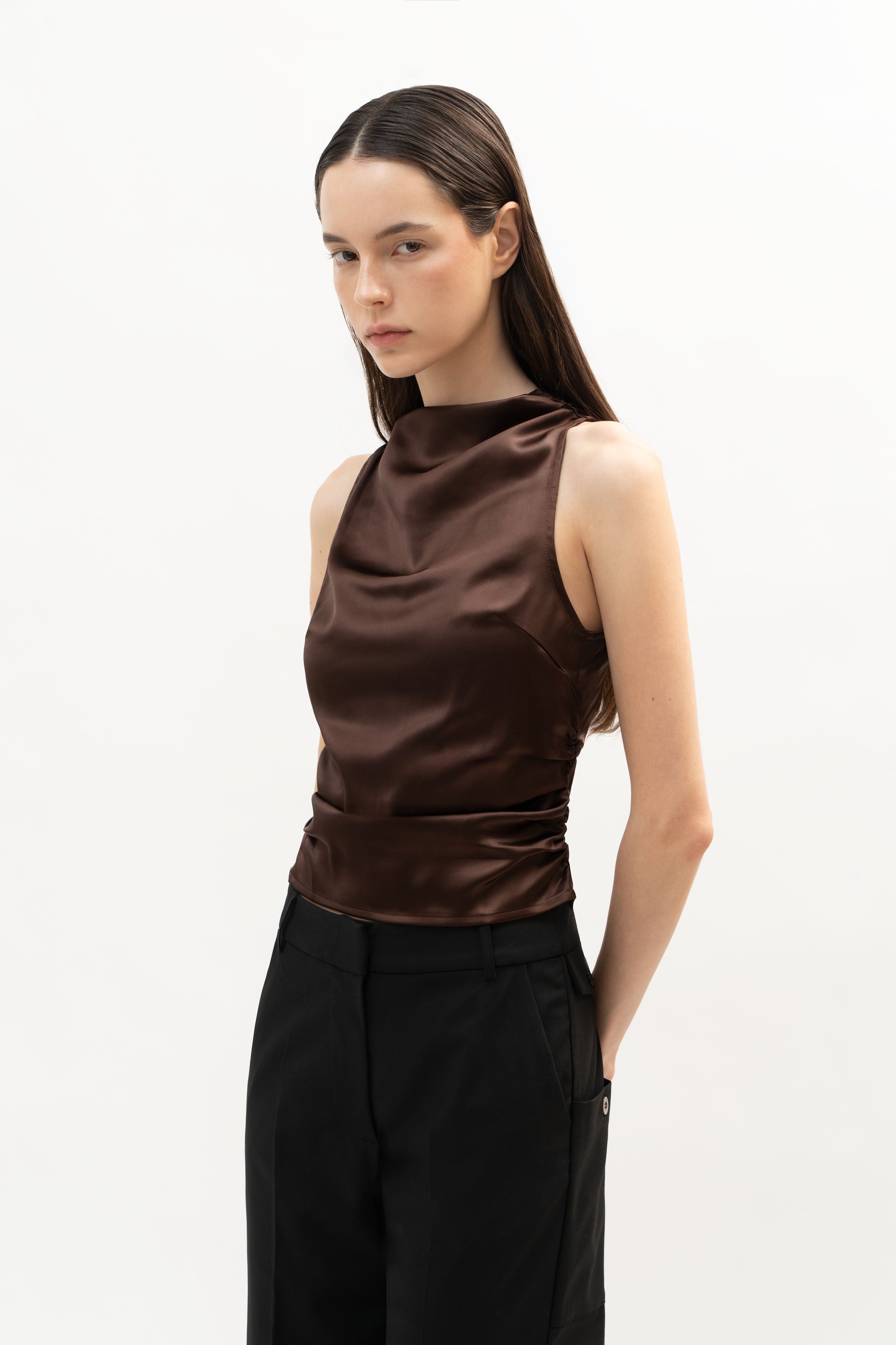 Baia Top in Brown - ODNE