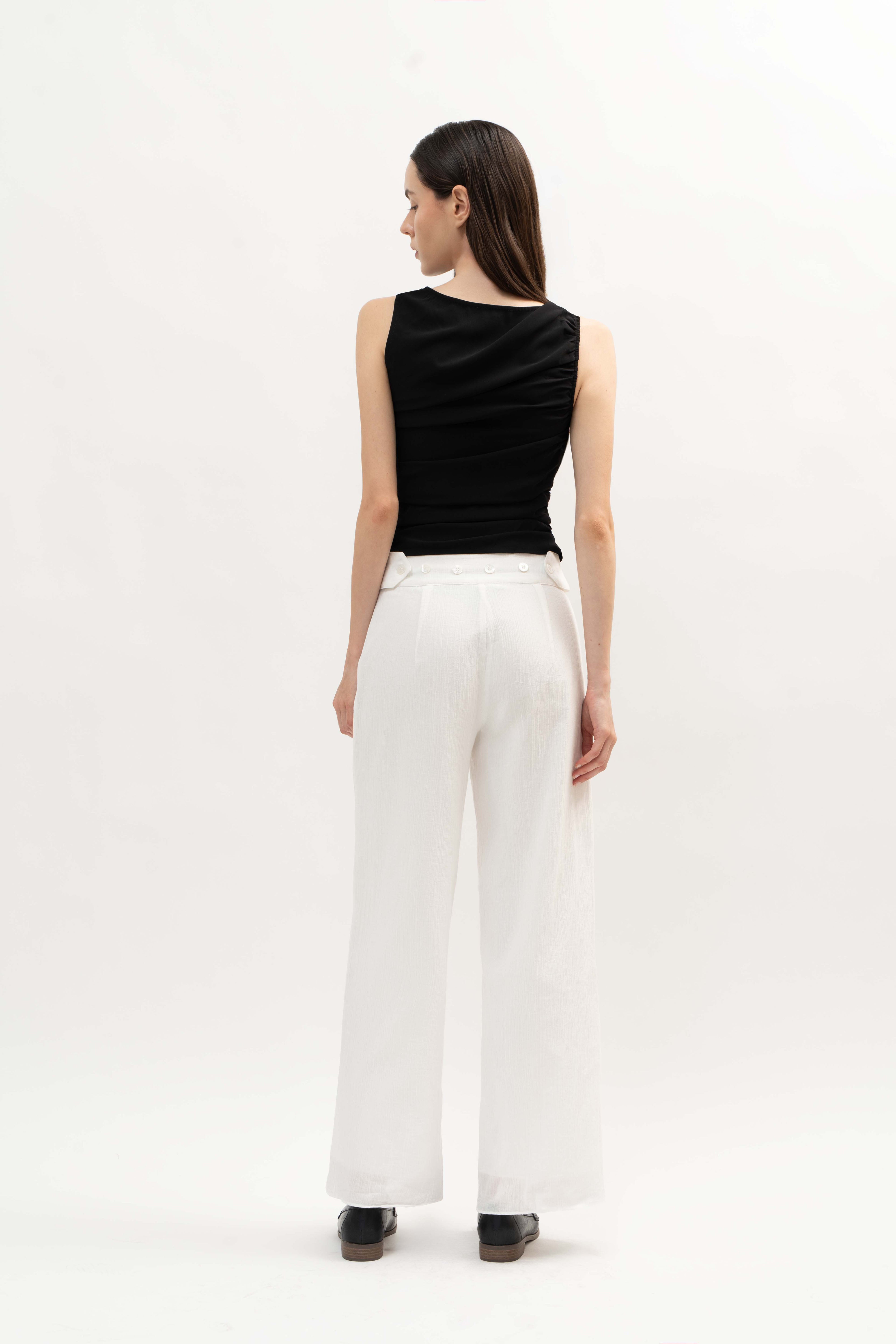 Bells Pant in White - ODNE