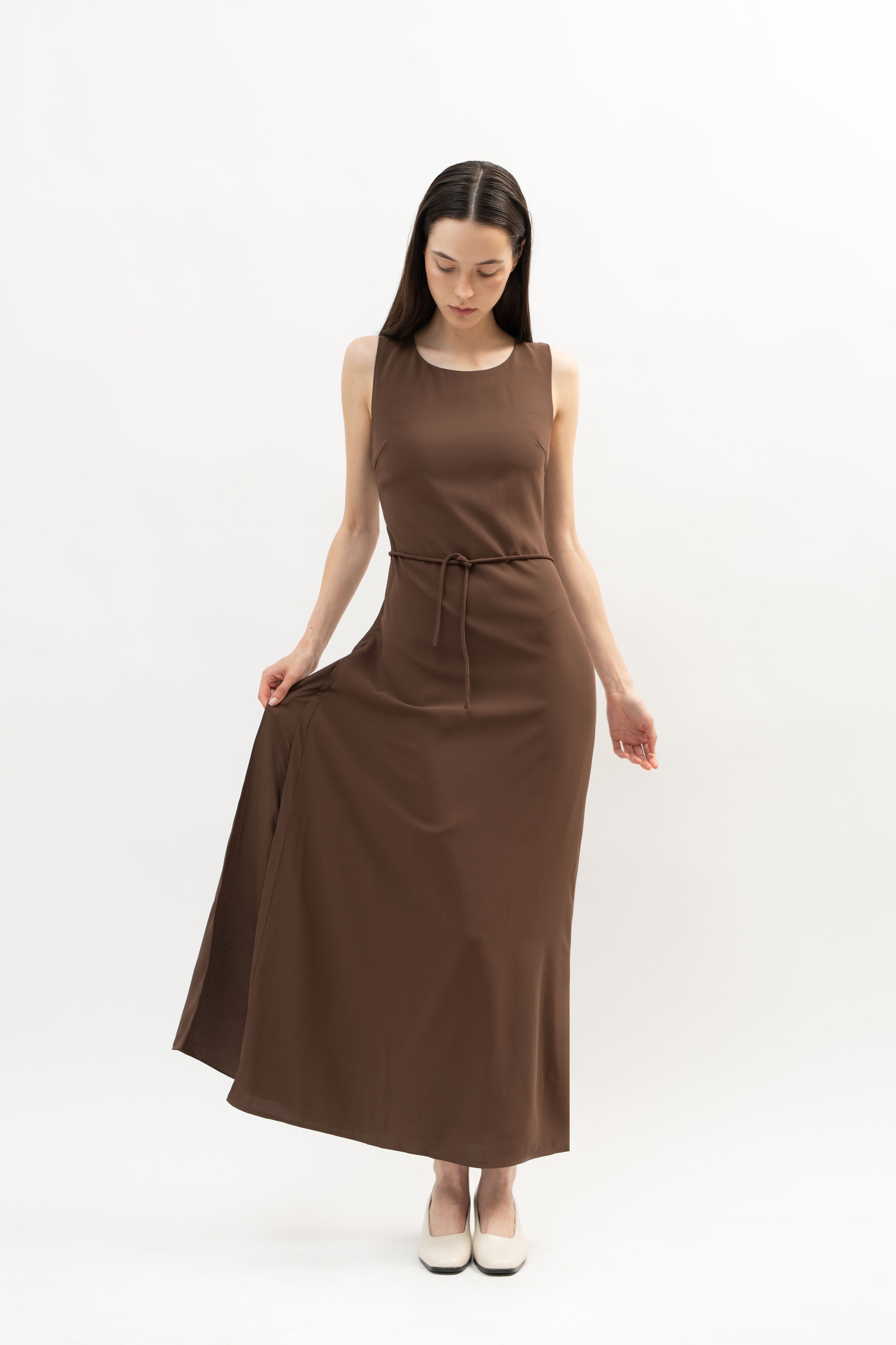 Fraser Dress in Brown - ODNE