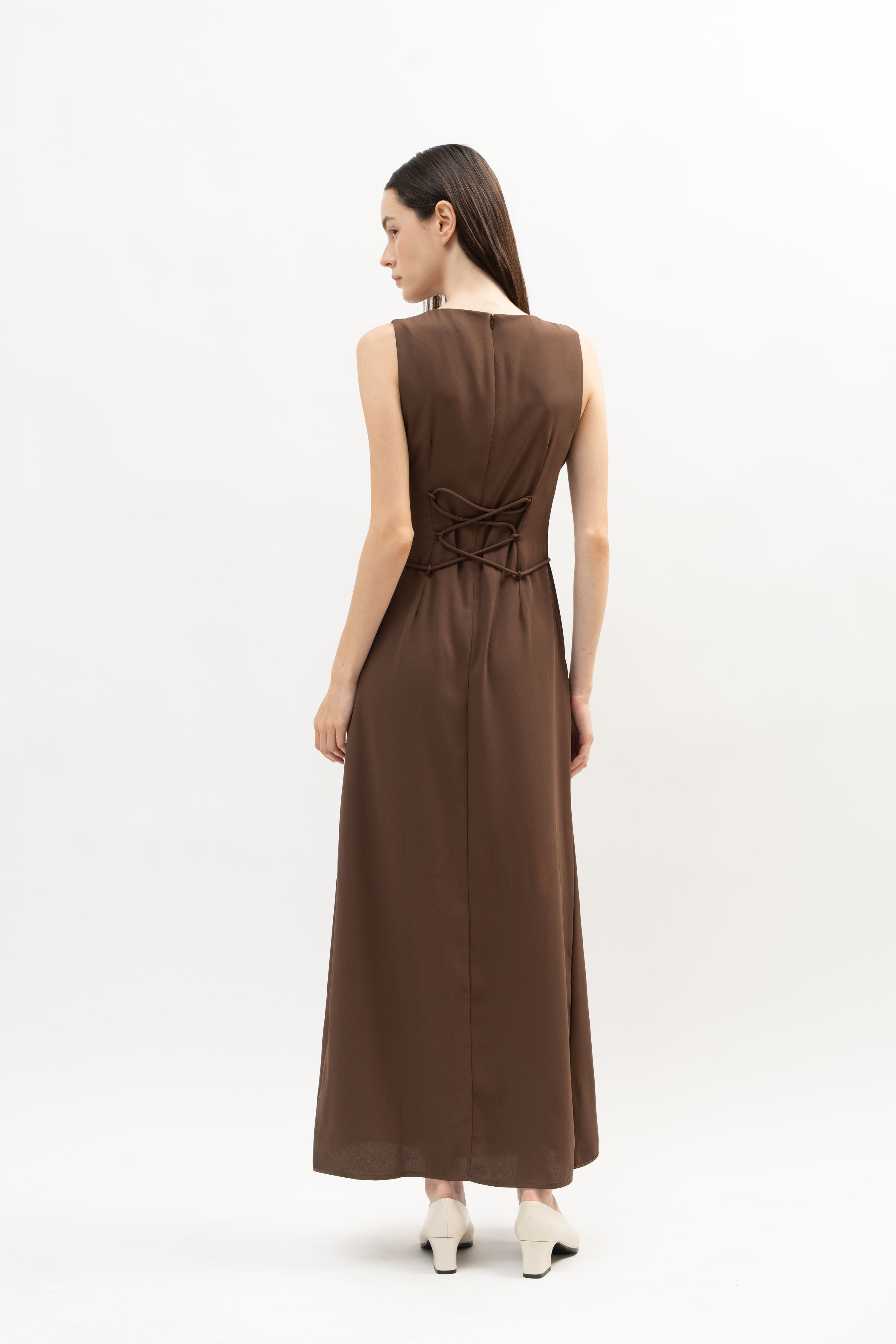 Fraser Dress in Brown - ODNE