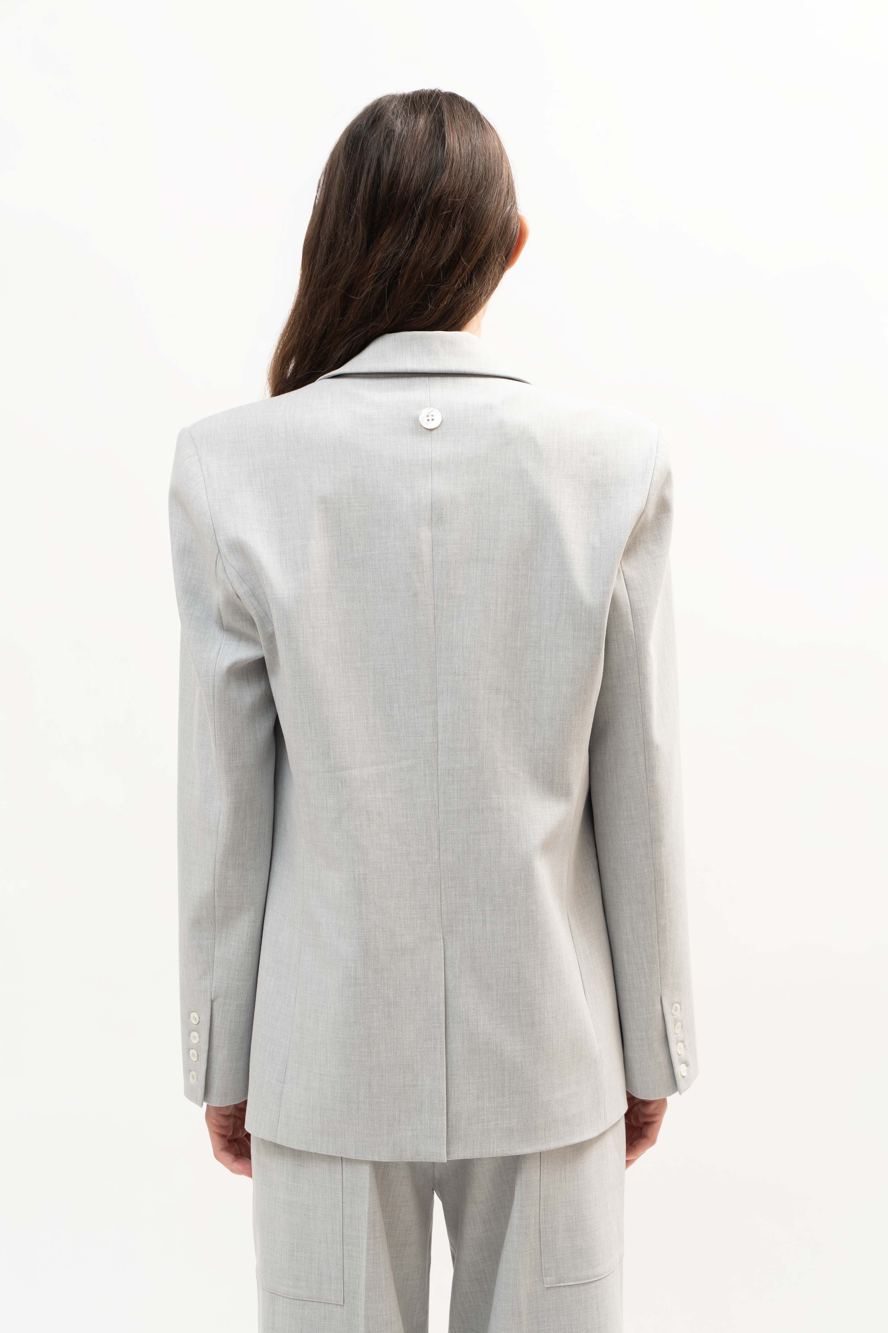 Manhattan Blazer in Stone Gray - ODNE
