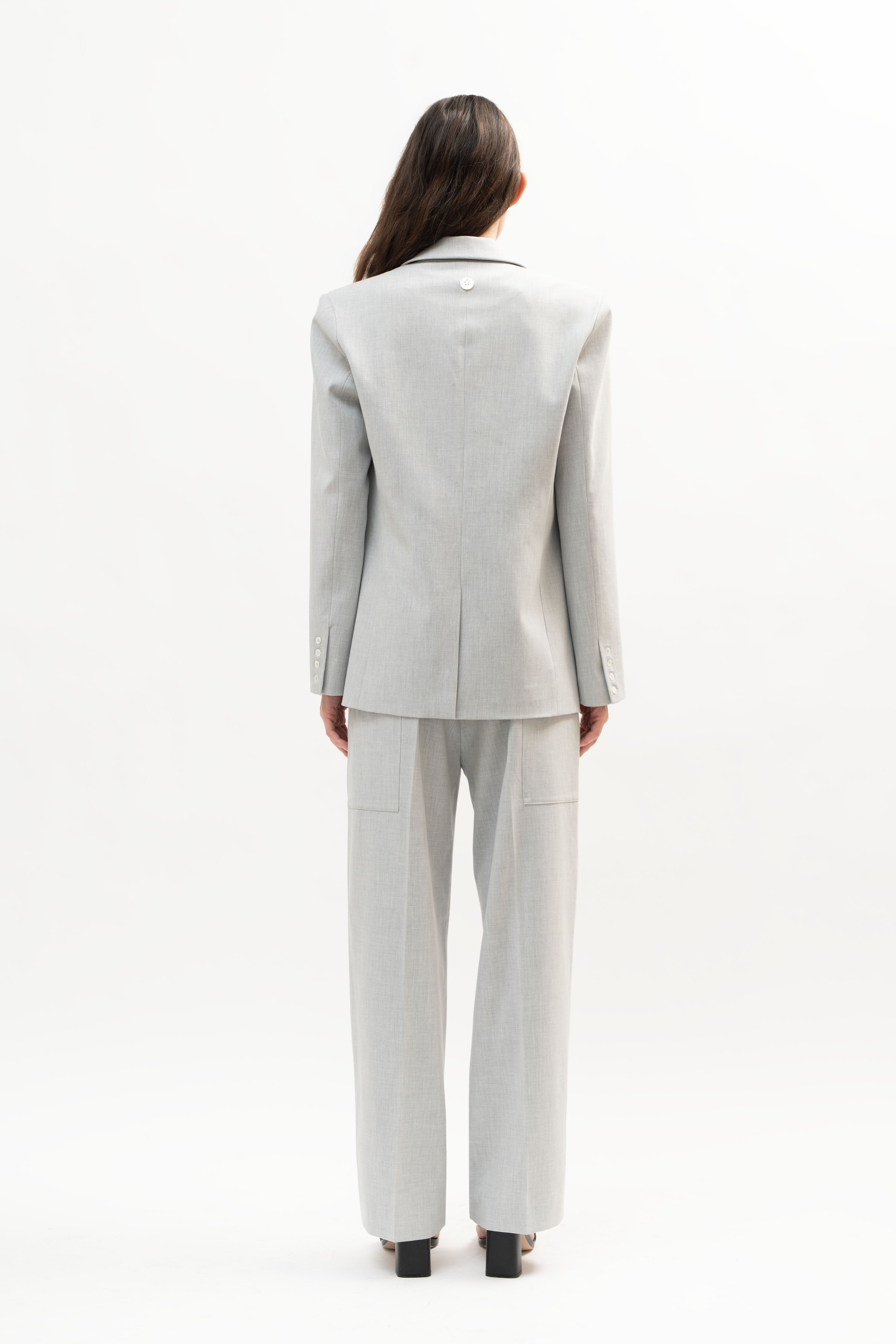 Manhattan Blazer in Stone Gray - ODNE