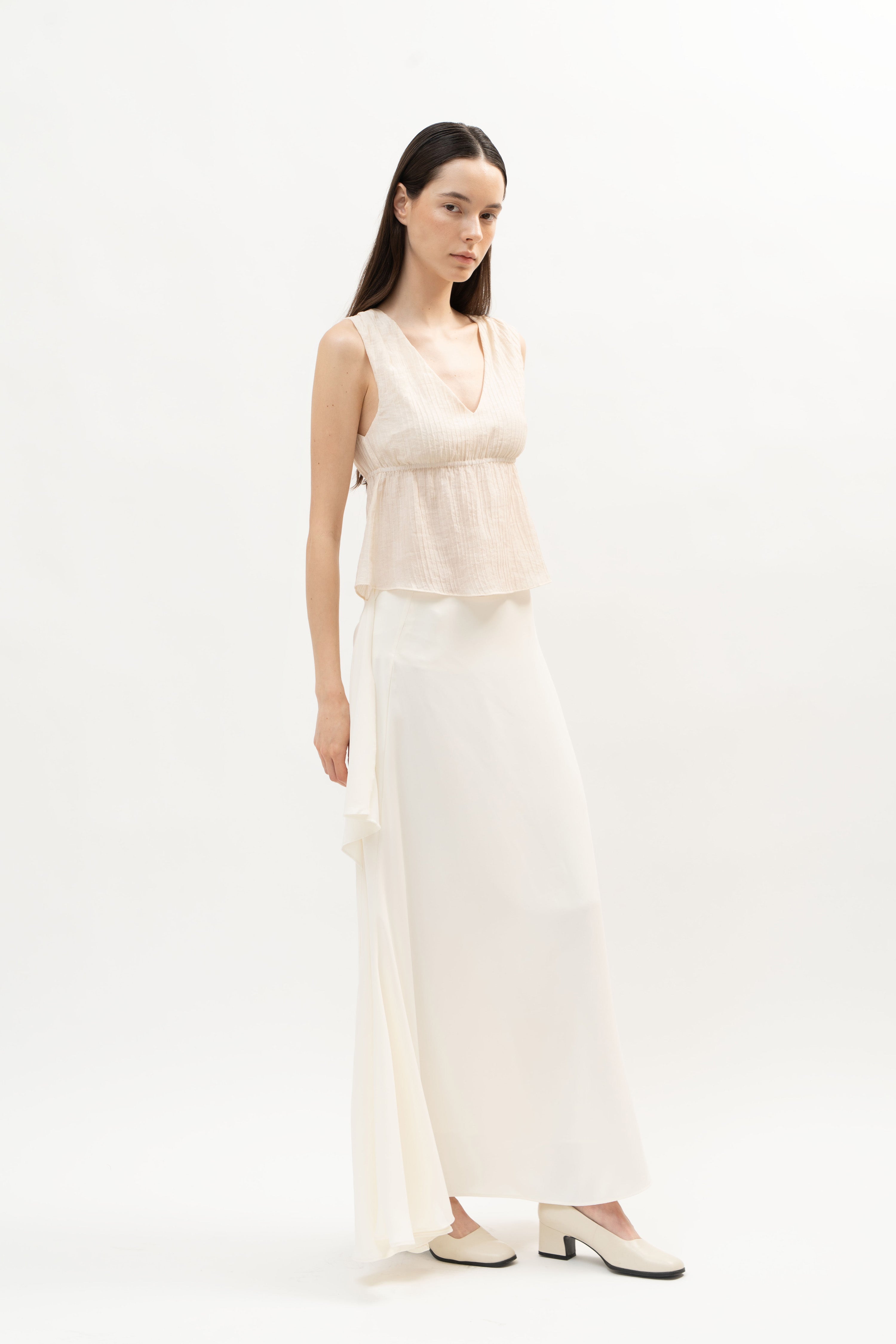 Ora Skirt in Eggshell White - ODNE