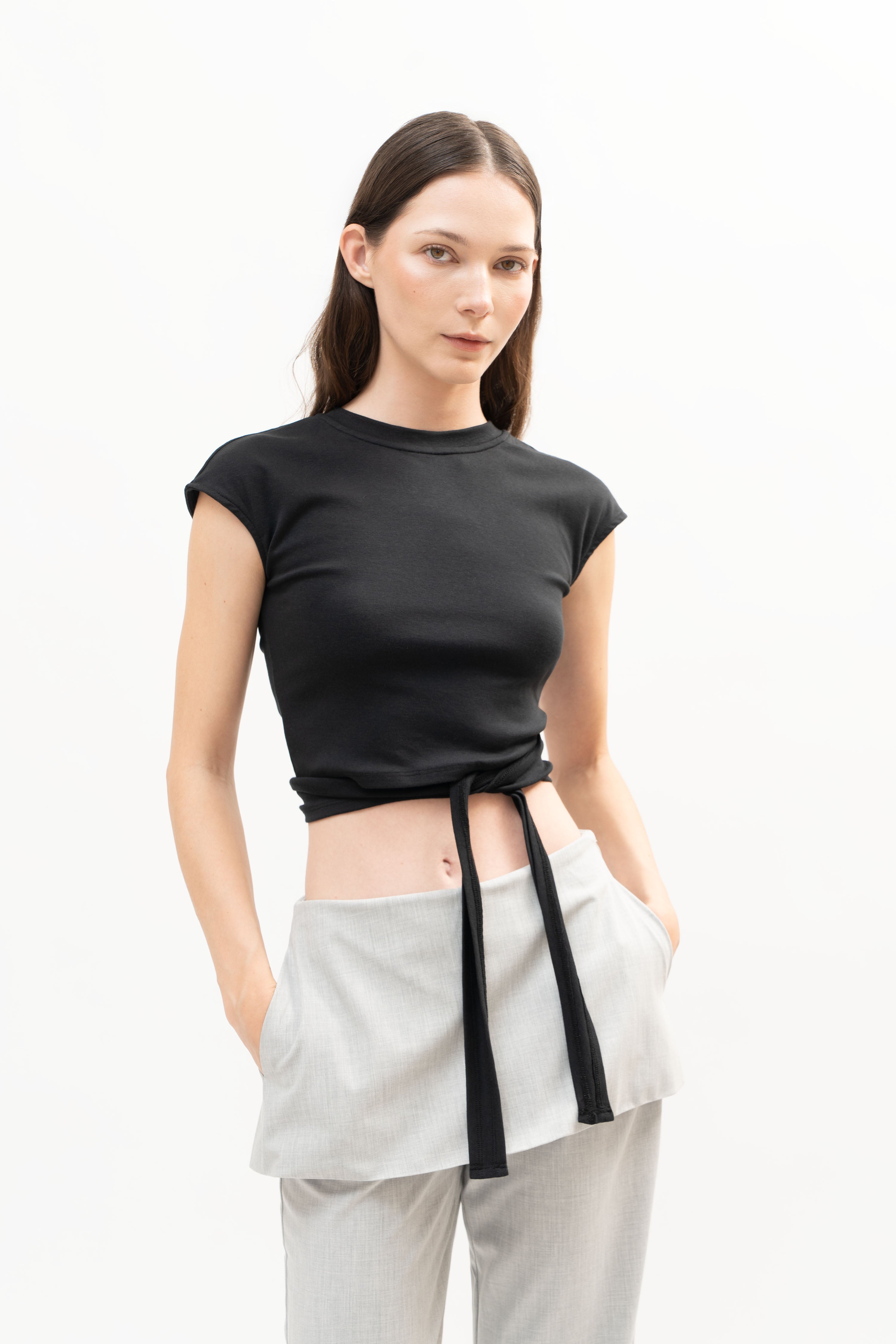 Shoal Knit Top in Black - ODNE