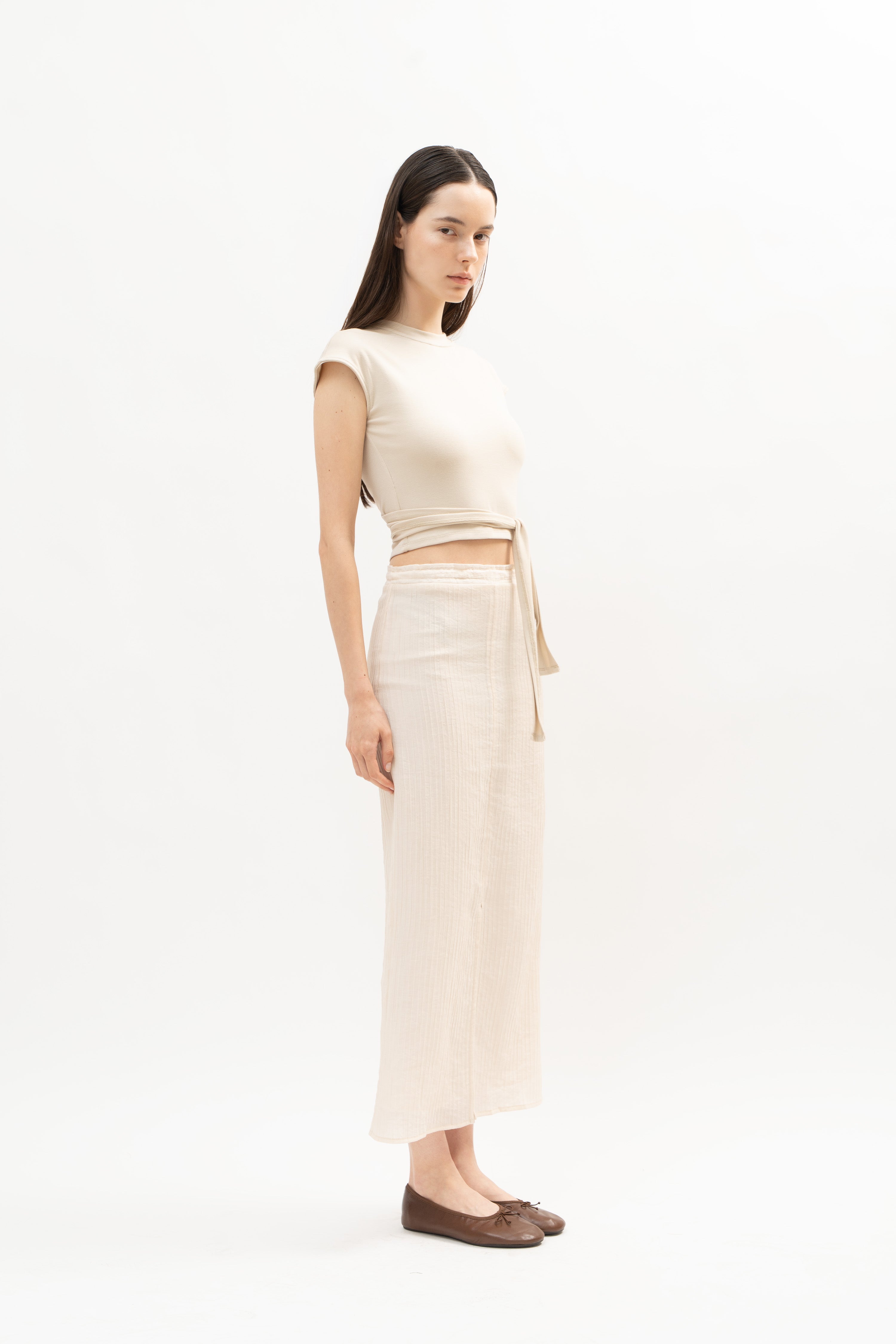 Shoal Knit Top in Creme - ODNE