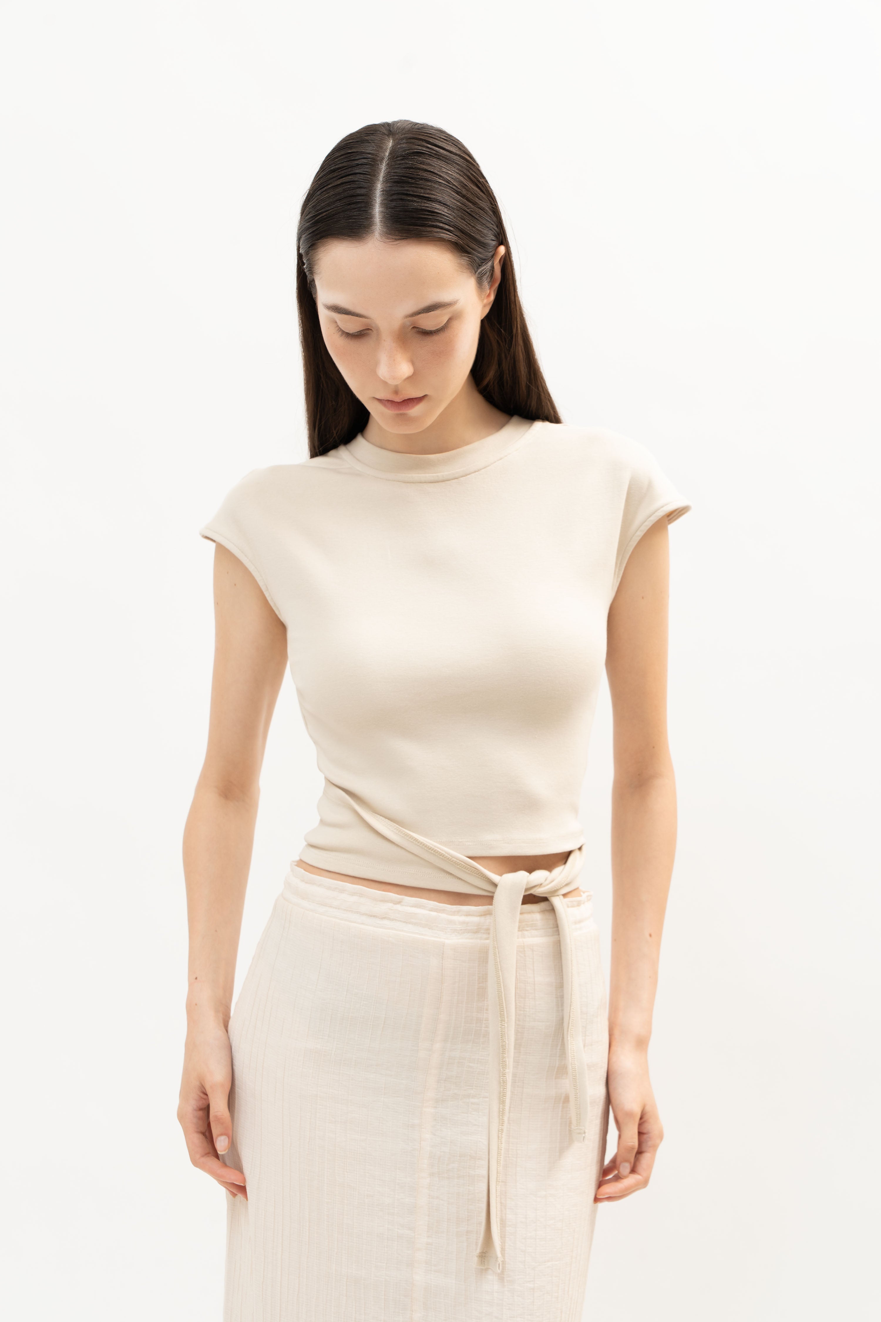 Shoal Knit Top in Creme - ODNE