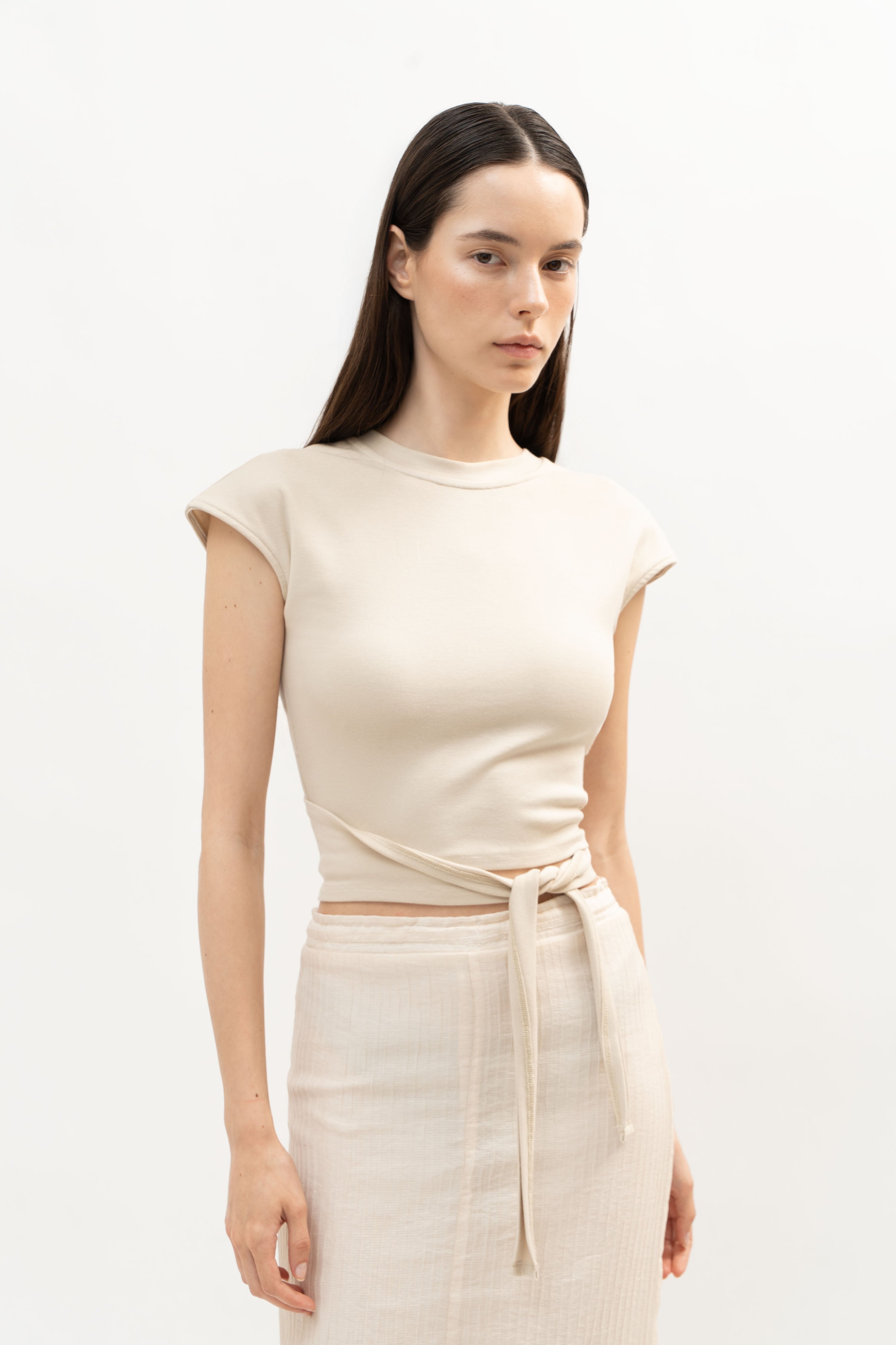 Shoal Knit Top in Creme - ODNE
